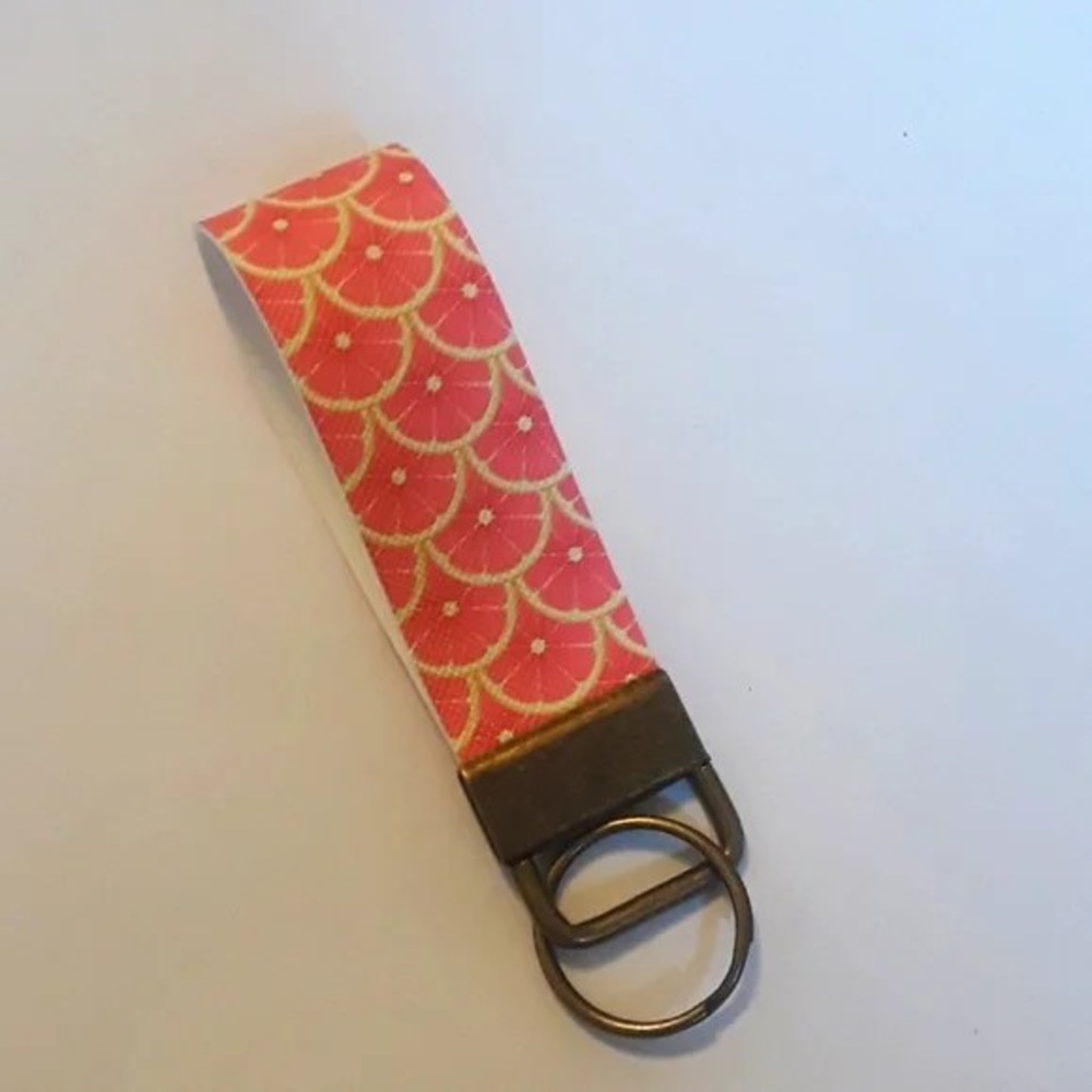 Pink Patterned Keychain Accessory - image 1